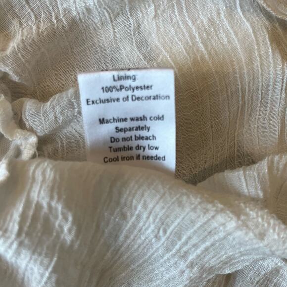 Northstyle Tank Top Size Medium White Gauze Layers Lacework Boho Peasant Prairie - Picture 8 of 10